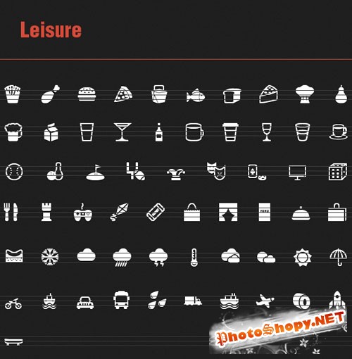 60 Leisure Vector Icons