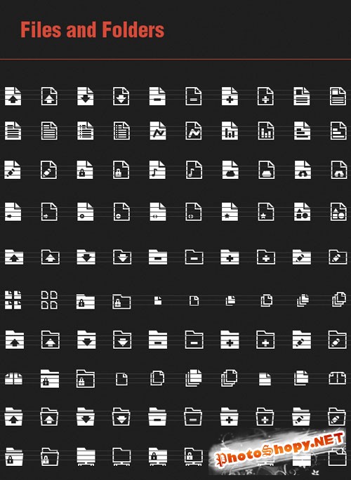 100 Files and Folders Vector Icons