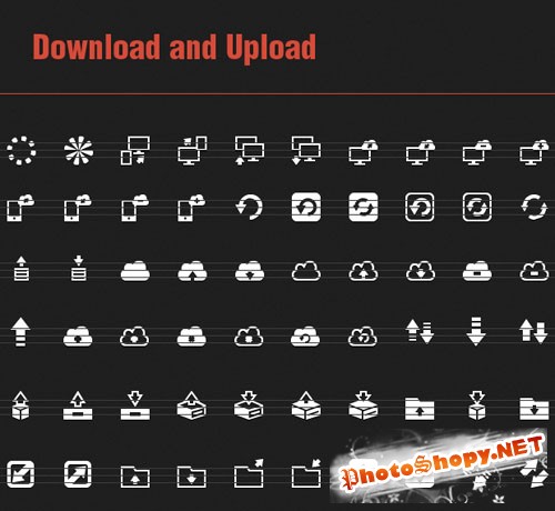60 Download and Upload Vector Icons