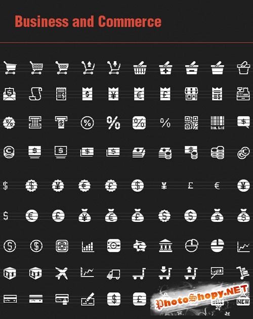 90 Business and Commerce Vector Icons