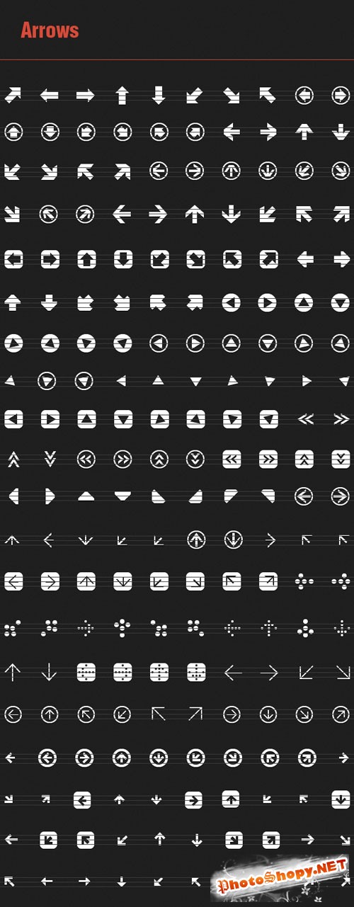 200 Vector Arrows Icons