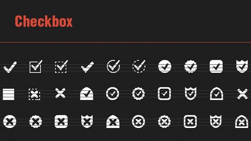 30 Vector Checkbox Icons