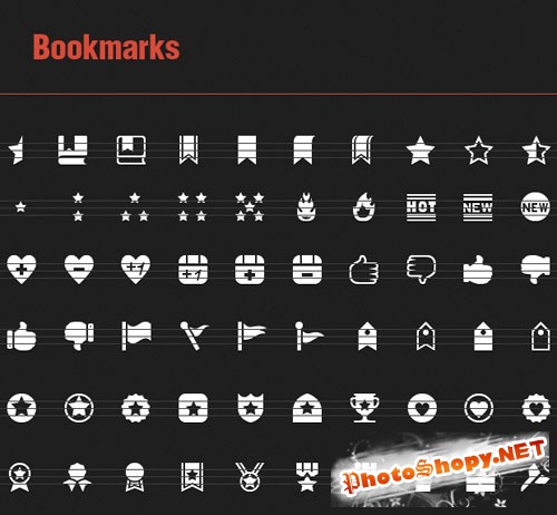 70 Vector Bookmarks Icons