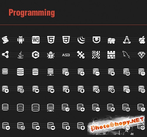 60 Vector Programming Icons