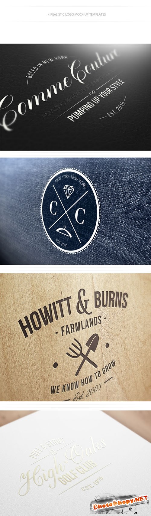 4 Realistic Mock-Up PSD Templates