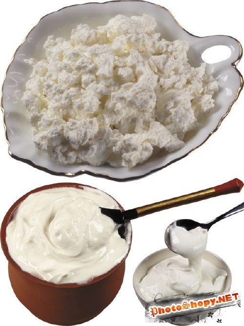 Молочные продукты - сметана, творог