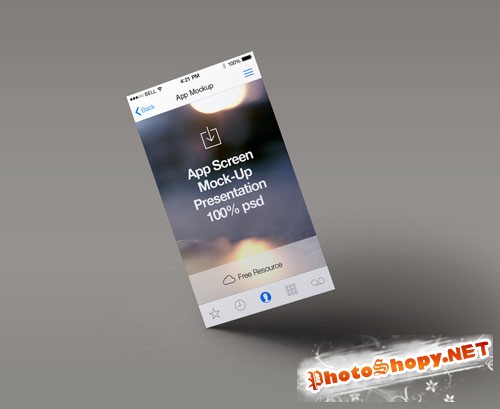 Pixeden - Perspective App Screen Mock-Up 4