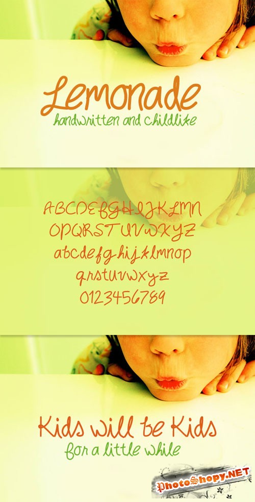 WeGraphics - Lemonade – Handwritten Childlike Font Face