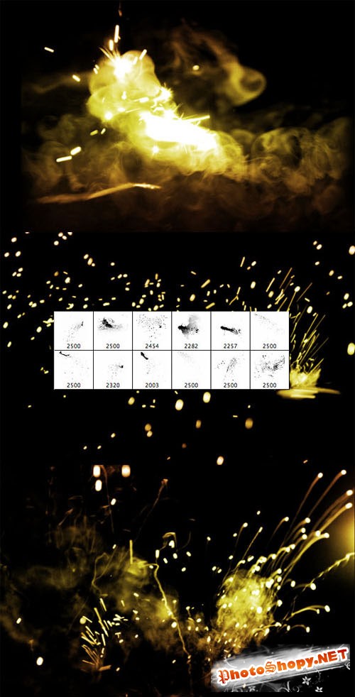 WeGraphics - Sparks and Fire Photoshop Brush Set
