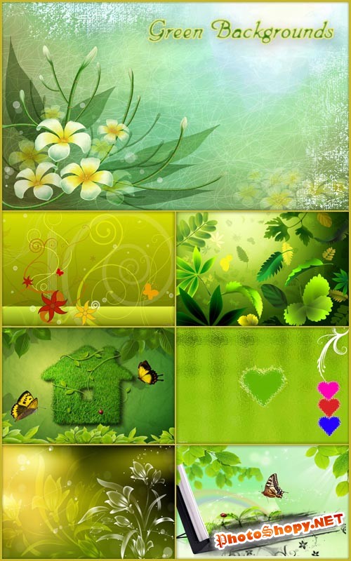 Зеленые фоны для Photoshop