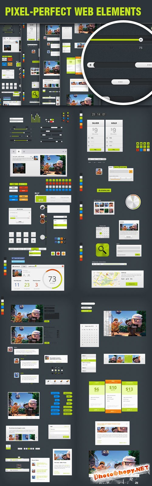 Get a Complete Set of Pixel Perfect Web Elements for only $20