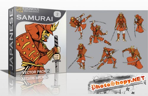 Samurai Photoshop Vector Pack 2