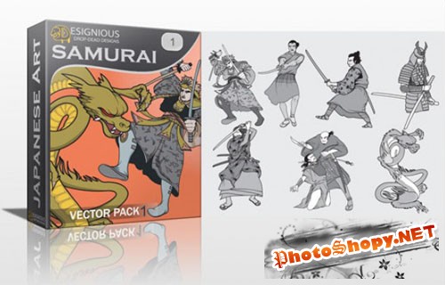 Samurai Photoshop Vector Pack 1