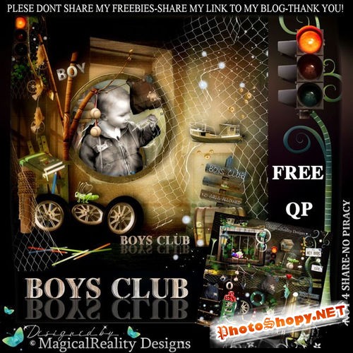 Детский скрап-комплект для мальчишек - Клуб для мальчиков 