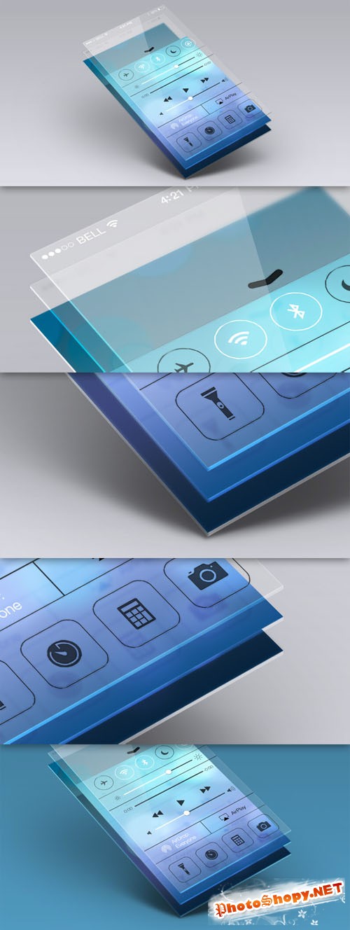 Pixeden - Perspective App Screen Mock-Up 5