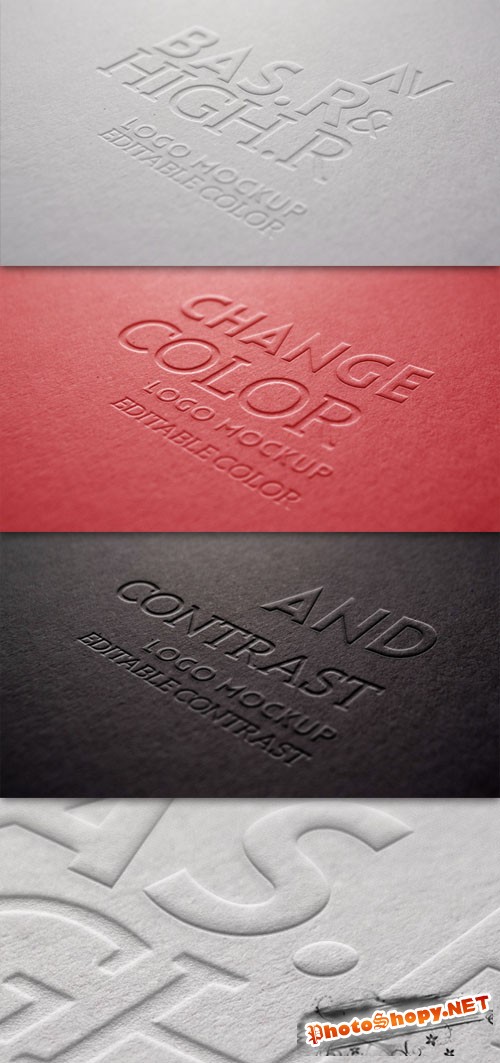 Pixeden - Embossed Logo Mock-Up Template