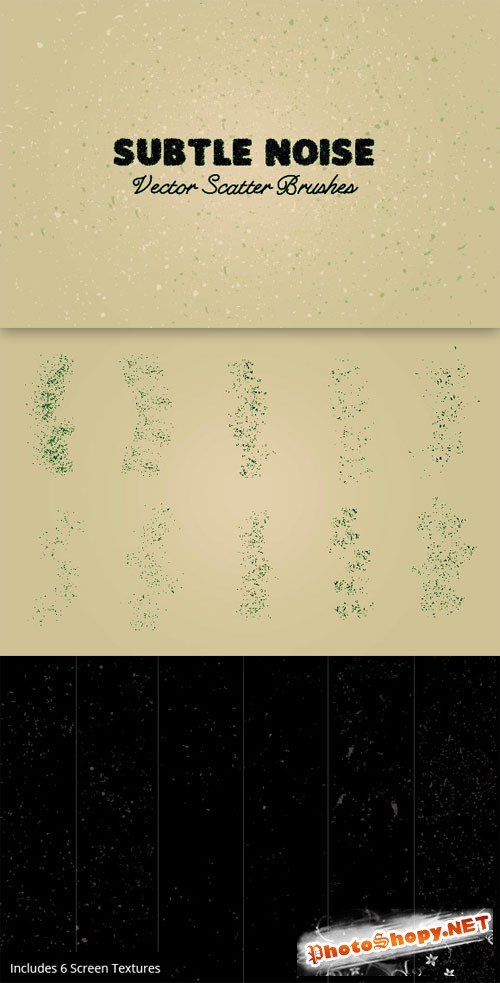 WeGraphics - Grunge Noise Vector Scatter Brushes