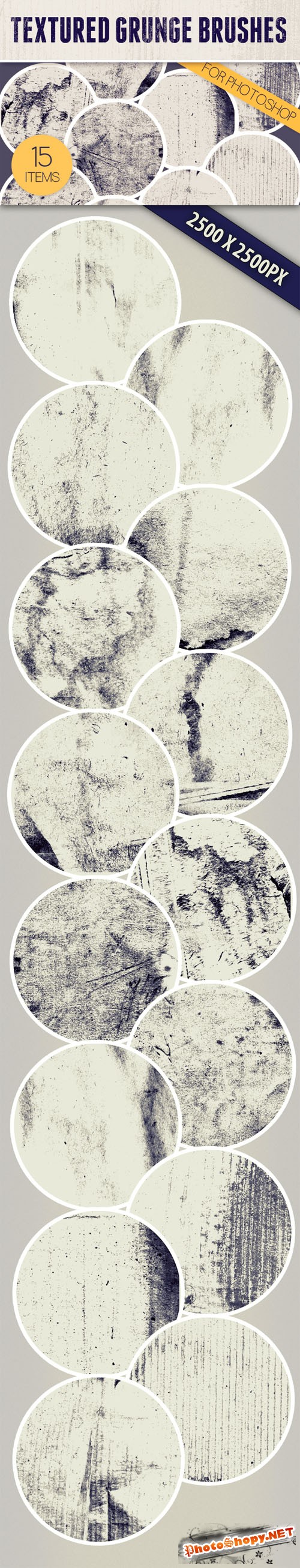Designtnt - Grunge Photoshop Brushes Set 4