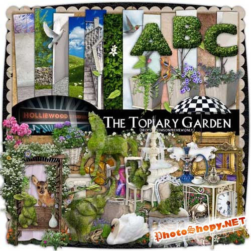 Изумительный скрап-комплект - Топиартный сад