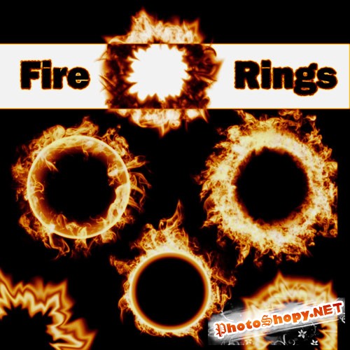 6 Fire Ring Photoshop Brushes