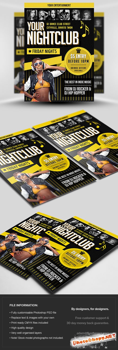 Indie Party Flyer/Poster PSD Template