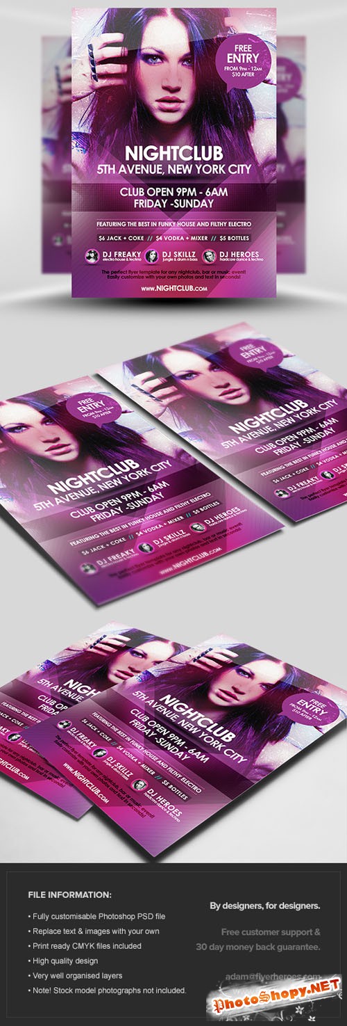 Nightclub Event Party Flyer/Poster PSD Template