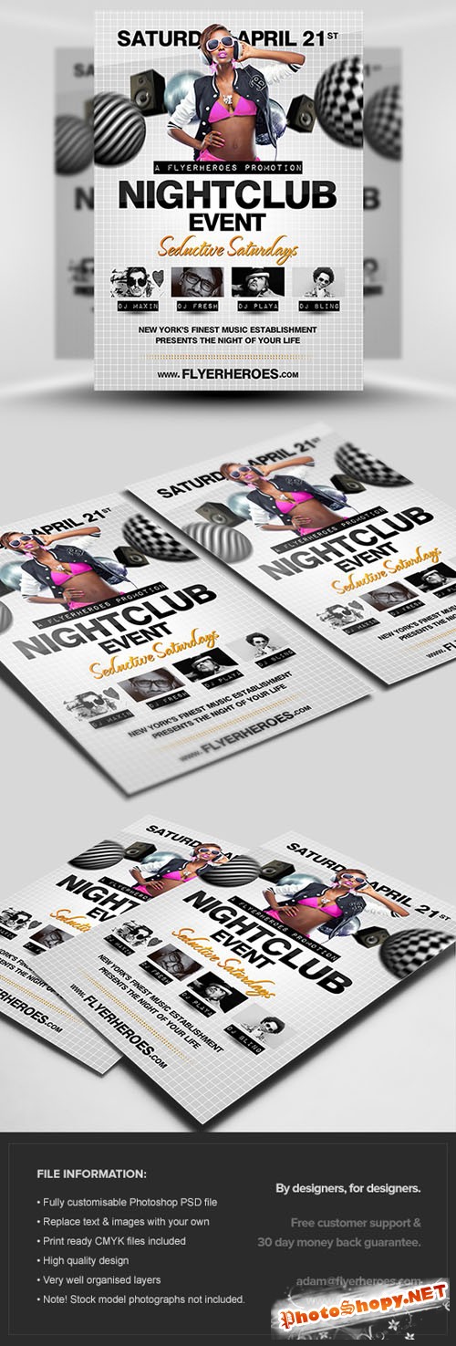 Nightclub Party Flyer/Poster PSD Template