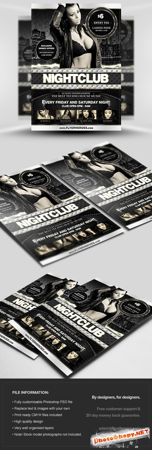 Deluxe Nightclub Flyer/Poster PSD Template