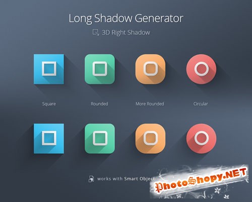 Pixeden - Long shadow Generator Psd