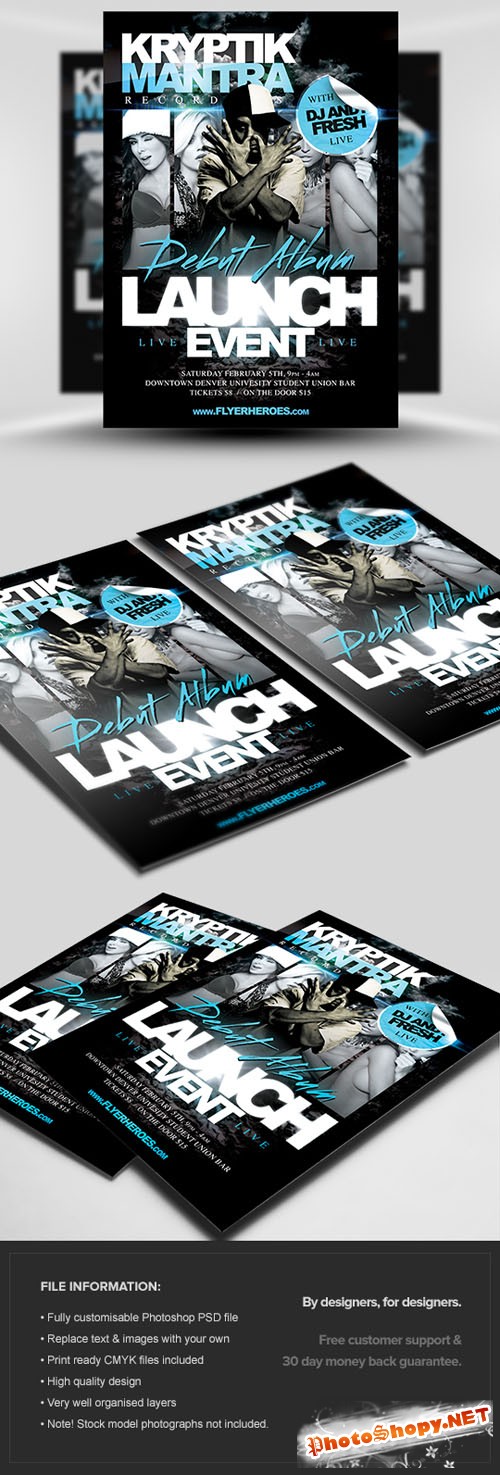 Kryptik Party Flyer/Poster PSD Template