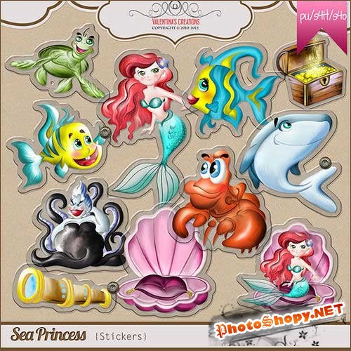 Сказочный морской скрап-комплект - Морская принцесса 