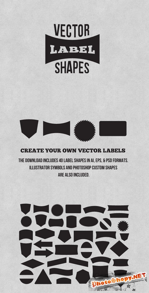WeGraphics - Label And Badge Vector Shapes
