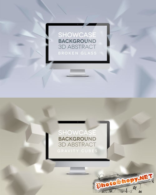 Pixeden - 3D Display Abstract Backgrounds
