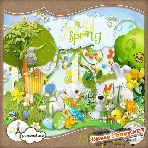 Яркий весенний скрап-комплект - Радостная весна