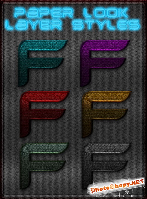 6 Paper Look Photoshop Layer Styles