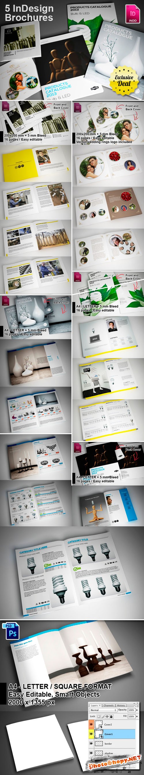 5 InDesign Brochure Templates