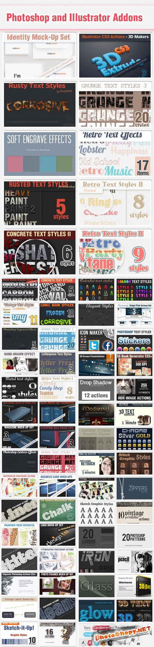 Premium Photoshop & Illustrator Addons from DesignTNT