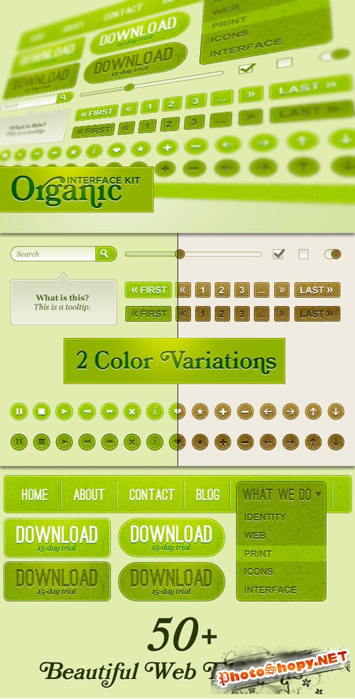 WeGraphics - Organic Web Interface Kit