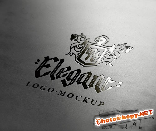 Pixeden - Letterpress Logo Mock-Up Template 2