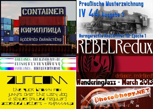 98 шрифтов с кириллицей