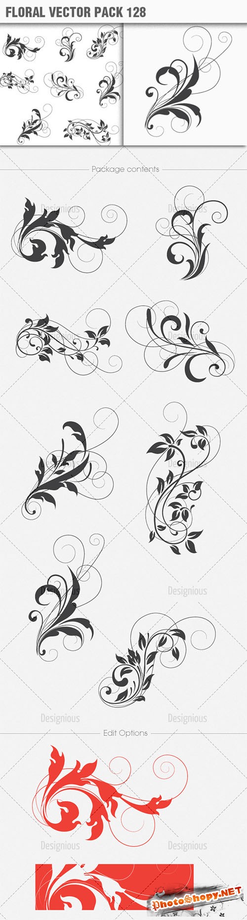 Floral Vector Pack 128