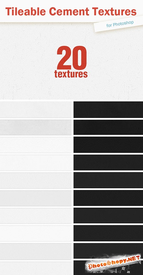 20 Tileable Cement Textures