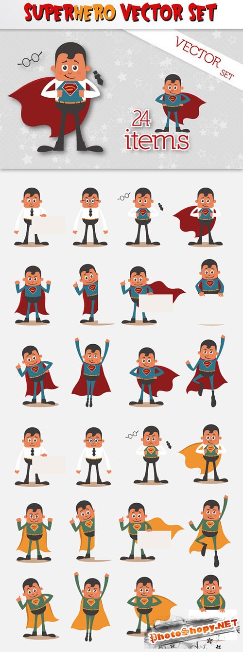 Superhero Vector Set