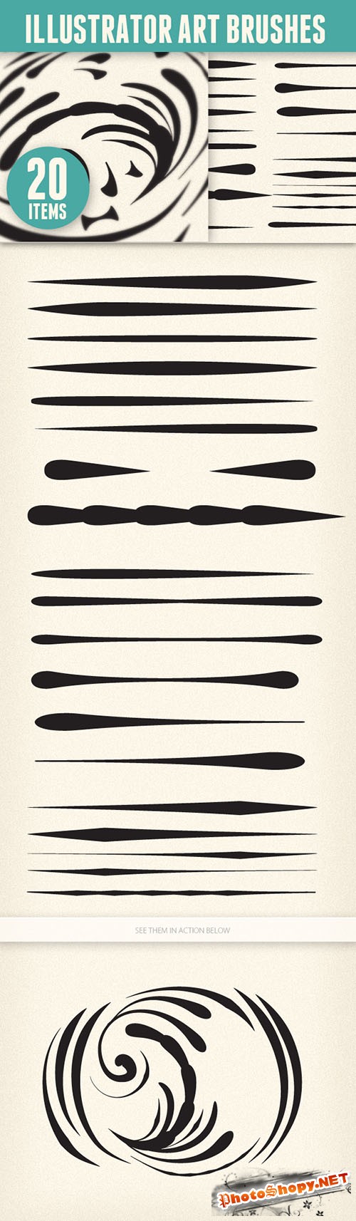 Designtnt - Blend Art Brush Ilustrator