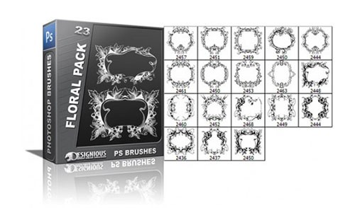 18 Floral Photoshop Brushes Pack 23