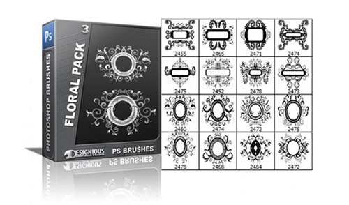 16 Floral Photoshop Brushes Pack 3