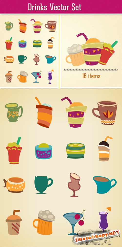 Drinks Vector Set 2