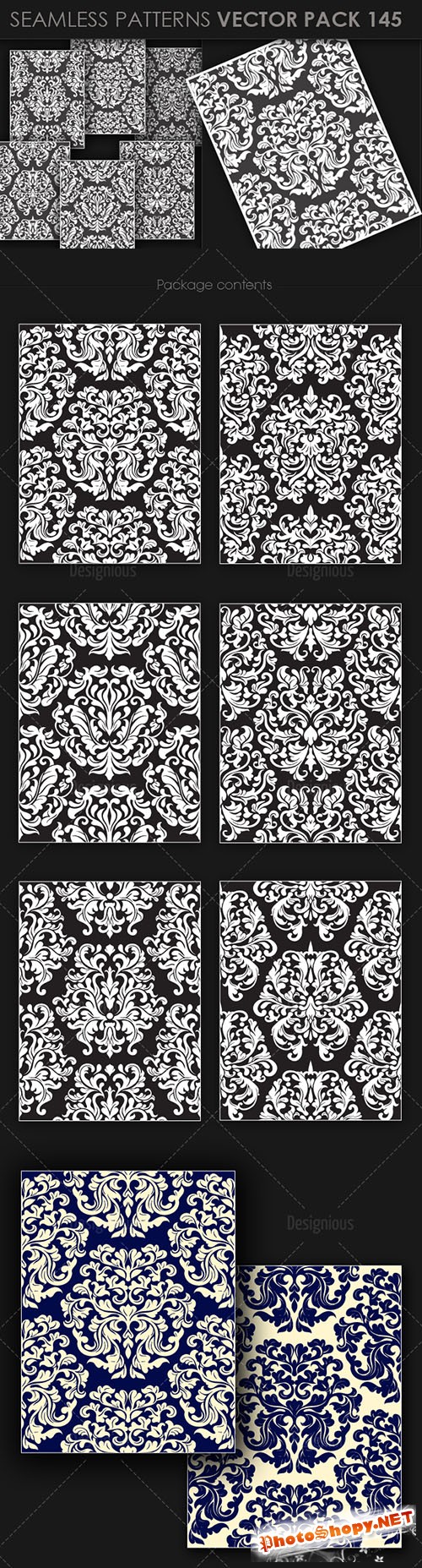 Seamless Patterns Vector Pack 145