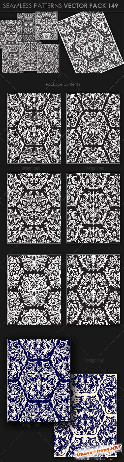 Seamless Patterns Vector Pack 149
