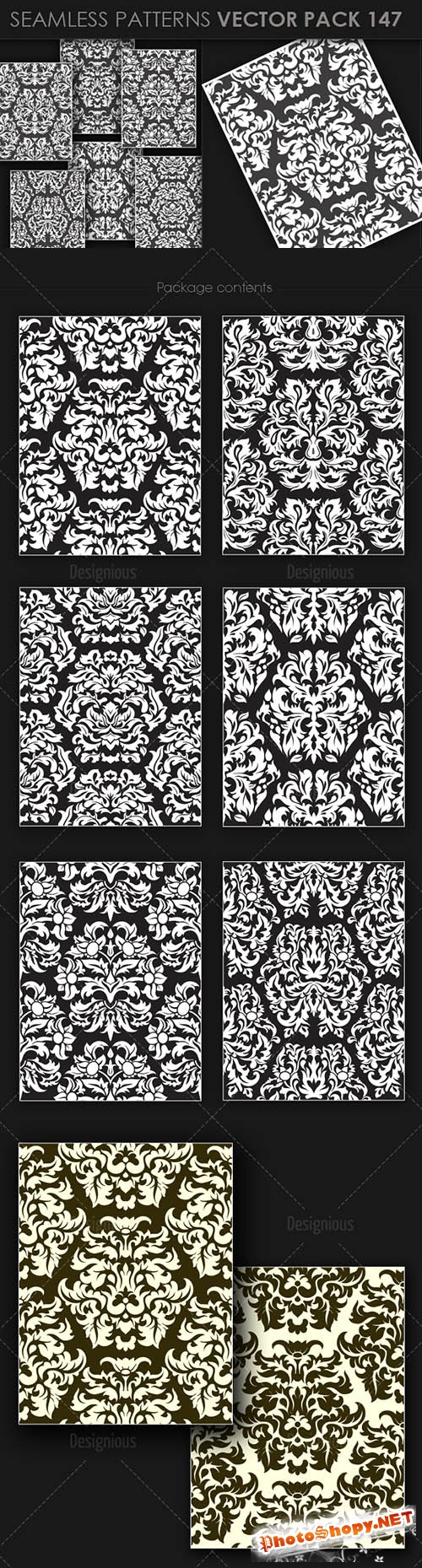 Seamless Patterns Vector Pack 147